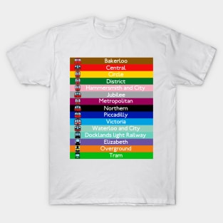 London Underground Subway Lines T-Shirt